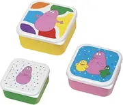 Petit Day - Set of 3 Lunch Boxes for Kids - Small, Medium, Large - Stackable - Polypropylene - Barbapapa