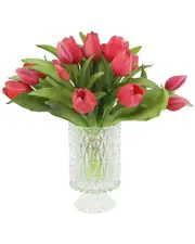 Creative Displays Tulips Arranged in Glass Vase