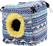 Levemolo Cotton Nest for Hamster Cozy Squirrel Bed Warm House for Guinea Pig Sugar Glider for Pets Yurt Style Design Wave Pattern