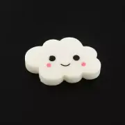 25 Cloud Cabochons White Resin Sky Embellishments Slime Charms Flatbacks