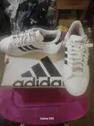 Adidas White Black Striped 10.5 New Without Tags Mint In Box. Cloudfoam Comfort.