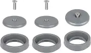 3 Pack Commercial Spray Valve Repair Kit for Most Commercial Sink Pre-Rinse Sprayer Spray Face Bumper and Screw Repair Part 1.42 GPM, Grey