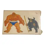 VTG 90s Fantastic Four Marvel Animation Cel Promo Set - The Thing & Mole Man