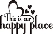 This is Our Happy Place Family Wall Decal Love Quote Vinyl Lettering Home Decor