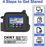 CHIKYTECH Mini Handheld Inkjet Printer,Pocket Portable Coding Machine with 2.4