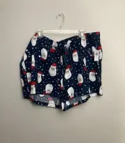 Old Navy Pajama Shorts Santa Blue XXL TALL NWT