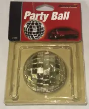 Mirrored Mini Disco Ball Shiny Silver Hanging Party Ornament Car Truck SUV NOS