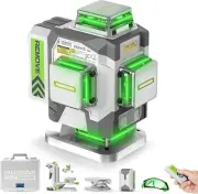 HueparPro 4 x 360 Self Leveling Laser Level Tool, 16 Green Cross Lines High Accu