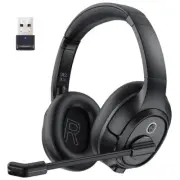 Wireless Computer Headphone with AI-Powered Environmental Noise Cancelling Micro