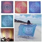 Decor Bedspread Thin Blanket Yoga Mat Beach Towel Indian Mandala Tapestry