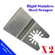 2 Scraper Blades Oscillating Multi Tool For Fein Multimaster Bosch Dremel Makita