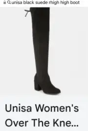 UNISA Over The Knee Black Suede Boots Women’s Size 10M - Slight Marks On Toe