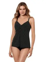 Miraclesuit Women's Swimwear Pin Point Love Knot Sweetheart Neckline Full Bust
