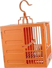 HOUDERCO Transport Bird Cage for Myna and Parrots Convenient Half Enclosed Design for Easy Cleaning Bathing Ergonomic Handle for Easy Carrying Safe Rounded Edges Optimal Air Circulation