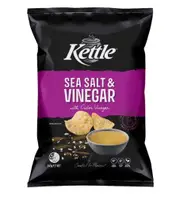Kettle Sea Salt and Vinegar Chips Pack 165g