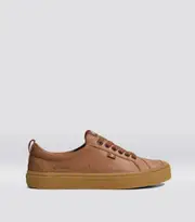 Women's Sienna Brown Gum Leather Low Top Sneakers