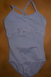 NWT Bloch Dance Lilac Cami Leotard Sequin Bow Extra Small Child 2/4 CL7697