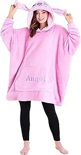 [Disney] Oversize Pullover Women, Lilo and Stitch Cuddly Hoodie Women and Teenagers - Gifts for Women
