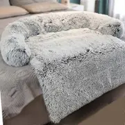 MIMIGO Dogs/Cats Bed Mats, Couch Cover for Dogs, Sofa Style Luxurious Mat for Pets, Waterproof Lining and Nonskid Bottom Perfect on Dog Crate, Cat ...