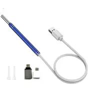 Visual Ear Cleaner Ear Stick Endoscope Earpick Camera Otoscope with 6 LED Lights -Blue