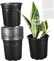 Abaodam 50 Pcs Indoor Plant Pots with Drainage Holes Durable Plastic Nursery Pots for Healthy Plant Growth Indoor and Outdoor Gardens for Extensive Gardening Projects
