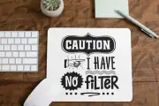 Funny Quote Mouse Pad for Computer Office Gaming Desk Non-Slip