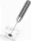 House Rechargeable Milk Frother, Handheld Medium Gray and Silver