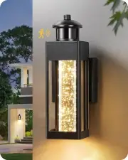 EDISHINE Motion Sensor Outdoor Wall Lights, Dusk to Dawn Exterior Lighting Fi...