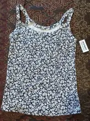 NWT Women's Old Navy Blue Floral Tank Size S
