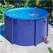 Canvas Fish Pond, Above Ground Fish Pond, Collapsible Rain Barrel, Large Collapsible Outdoor Water Storage Tank, Aquarium Holding Tank for Koi/Goldfish(1x0.8m)