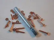 #12 SETTER & a Dozen 3/4" Solid Copper Rivets & Burrs / Washers