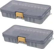 VICASKY 2Pcs Box Portable Double Sided Fishing Tackle Storage Box Durable Fishing Accessory Organizer Lightweight Design for Convenient Outdoor Use Sturdy and Impact Resistant Gear Box