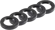 X AUTOHAUX Universal Oil Seal TC Double Lip W Steel Spring Seal Ring Rotary Shaft Seal 40x60x10mm High Pressure NBR Rubber Black 5pcs