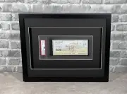BLACK SHADOW BOX/FRAME FOR PSA GRADED CHECK W/2 ACID-FREE MATS & UV PROTECTON!
