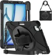 iPad air 11 Case Cover 2024 11 Inch M2 with Pen Holder&Sholuder Strap | iPad Air