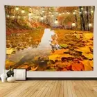 Beautiful River Leaves 3D Wall Hang Cloth Tapestry Fabric Decorations Decor