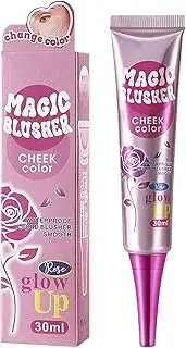 Color Changing Blush,Color Changing Face Blush - Blendable Blusher Cosmetics for Outdoor Travel Dating Vacation Shopping Performance