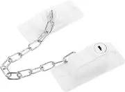 Veemoon Safety Window Lock No Drill Chain Lock for Sliding Windows with Screws Key White Fall Prevention for Pets