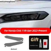 Pre-cut Headlights Smoke Paint Protection Vinyl Tint Wrap Film For Honda Civic (for: Honda)