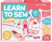 jackinthebox Learn to Sew, Unicorn Theme Kids Sewing kit has 6 Sewing Cra