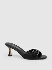 GUESS Women's Black Dista Kitten Heels Size: 7, Denim