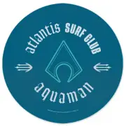 Aquaman Core Atlantis Surf Club Round Bath Mat