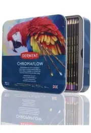 Derwent Chromaflow Pencil Tin Set - 72 Pencils - Brand New