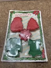 Vintage New Cookie Cutter Lot ~ Christmas Santa Snowflake Bell Tree Angel