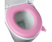 Anyhouz Toilet Seat Cover Pink Washable Mat Pad Cushion O-shape Toilet Seat Toilet Accessories