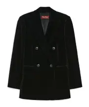 Velvet tuxedo suit coat IT38 black