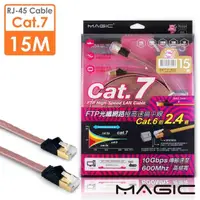 在飛比找momo購物網優惠-【MAGIC】Cat.7 FTP光纖網路極高速扁平網路線-1