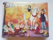 Vtg Original Snow White and 7 dwarfs 100 Pc Puzzle Coloring Book Combo
