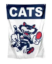 Geelong Cats AFL Retro Mascot Design Wall Flag Banner