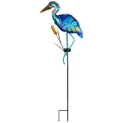 Northlight 37" Solar Lighted Blue Heron Outdoor Garden Stake